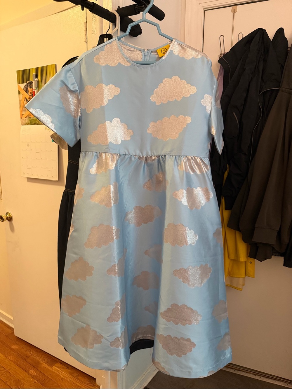 Lazy Oaf Cloud Print Silver Lining Dress